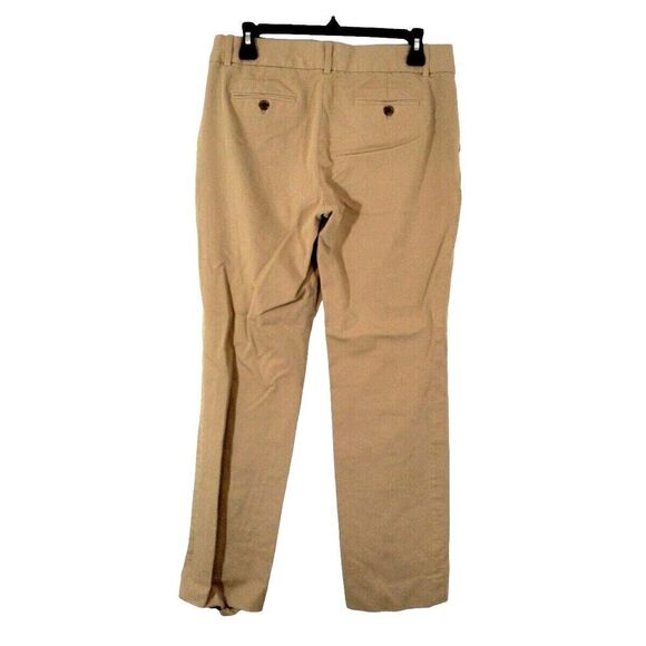 J Crew Favorite Fit Womens Sz 9 Tan Khaki Pants Straight Mid Rise Work Career - Picture 2 of 6